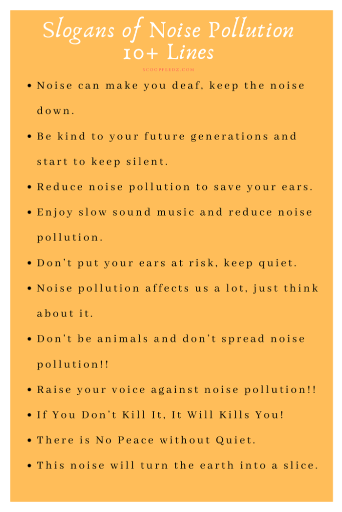 Slogans of Noise Pollution