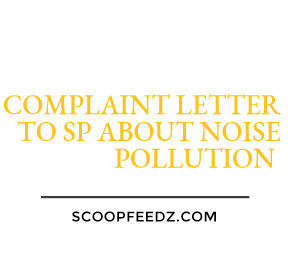 noise pollution complaint letter