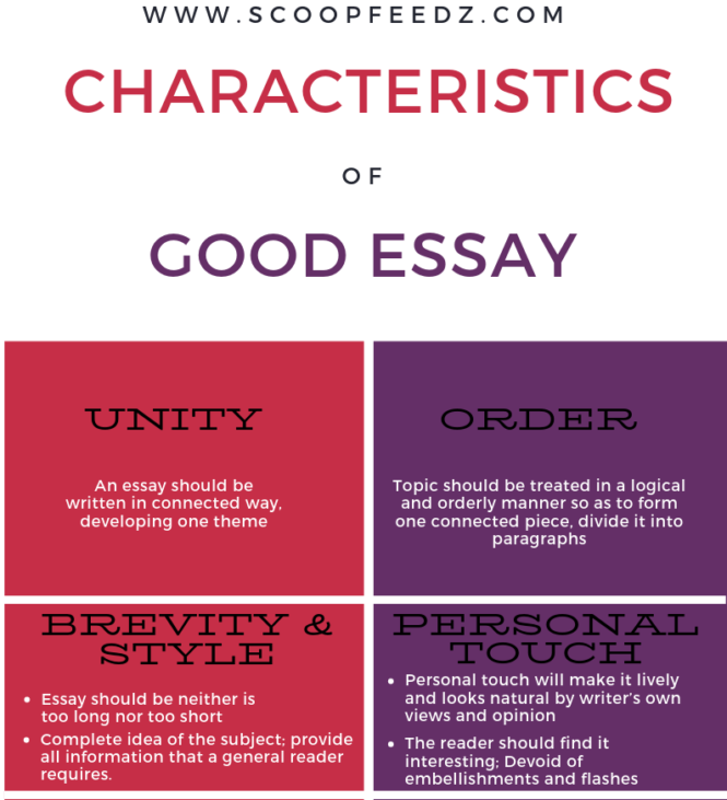 what are the common characteristics of an essay