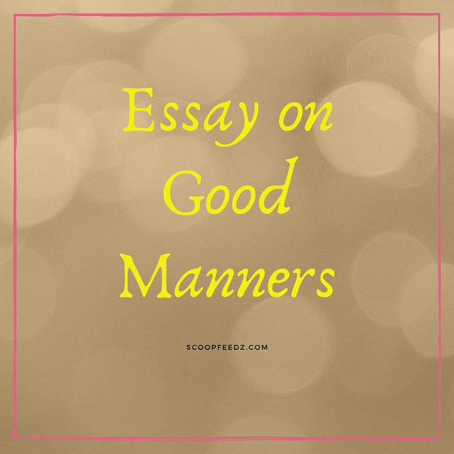 Good Manners Essay Telegraph